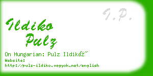 ildiko pulz business card